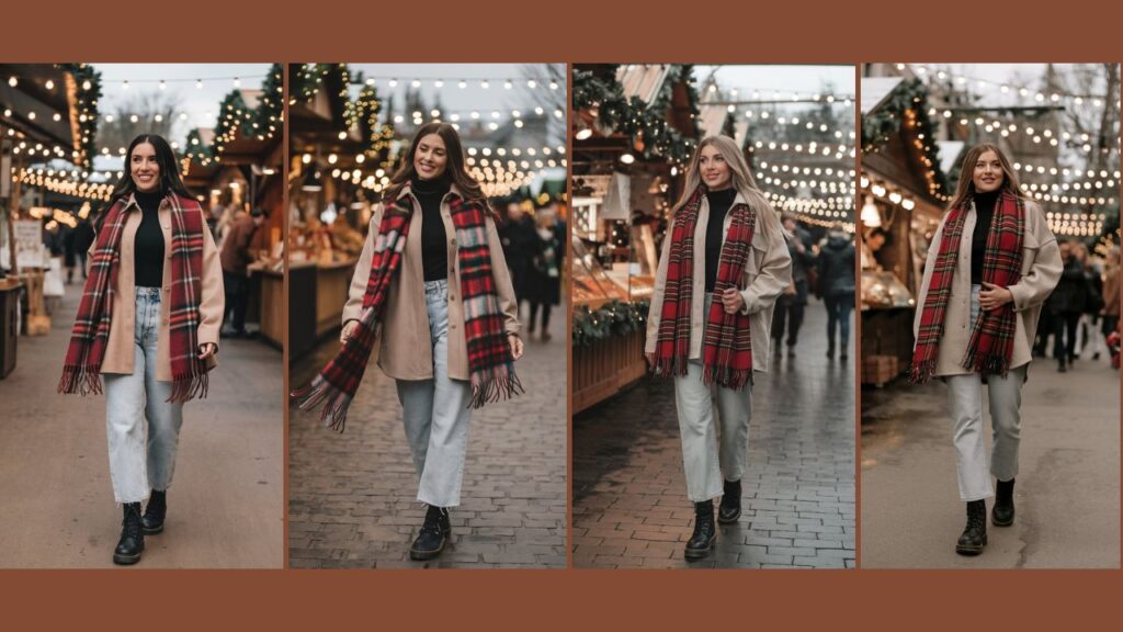 Scarf and Shacket combo (oversized) as Cold Day Outfits
